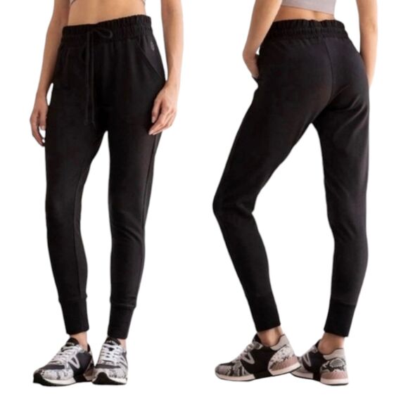 Free People Movement Sunny Skinny Jogger Pants Womens Medium Black Athletic - Picture 3 of 12